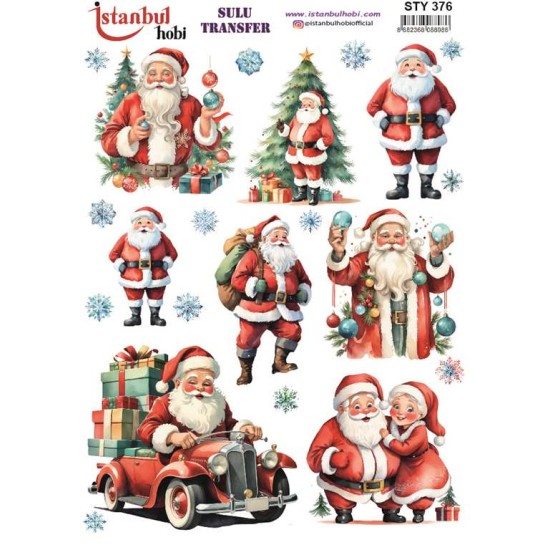 STY376 Yılbaşı Sulu Transfer Kağıdı (25x35)