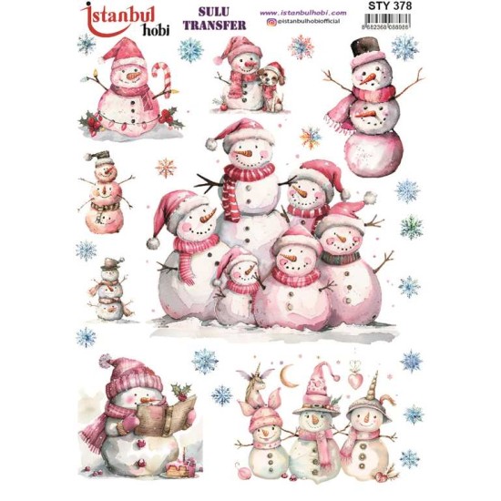 STY378 Yılbaşı Sulu Transfer Kağıdı (25x35)