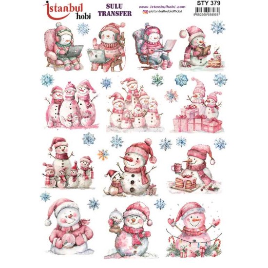 STY379 Yılbaşı Sulu Transfer Kağıdı (25x35)
