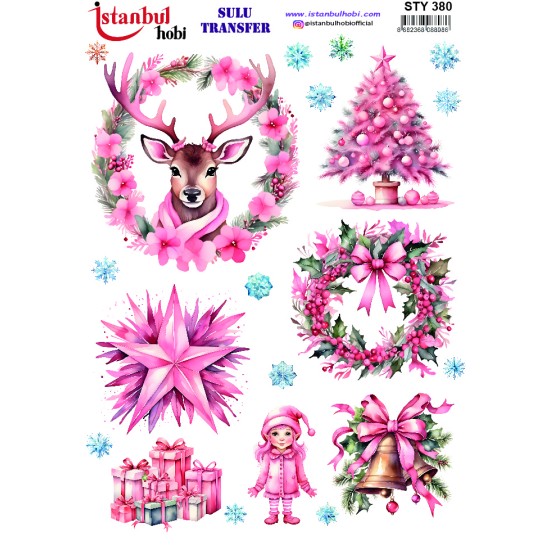 STY380 Yılbaşı Sulu Transfer Kağıdı (25x35)