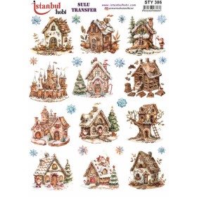 STY386 Yılbaşı Sulu Transfer Kağıdı (25x35)