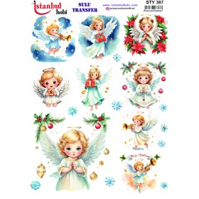 STY387 Yılbaşı Sulu Transfer Kağıdı (25x35)