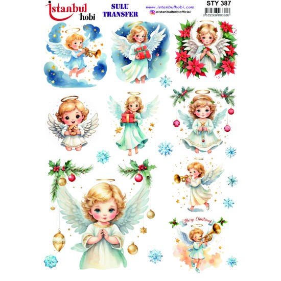 STY387 Yılbaşı Sulu Transfer Kağıdı (25x35)