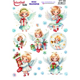 STY388 Yılbaşı Sulu Transfer Kağıdı (25x35)