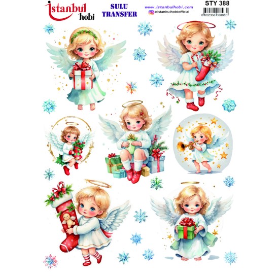 STY388 Yılbaşı Sulu Transfer Kağıdı (25x35)