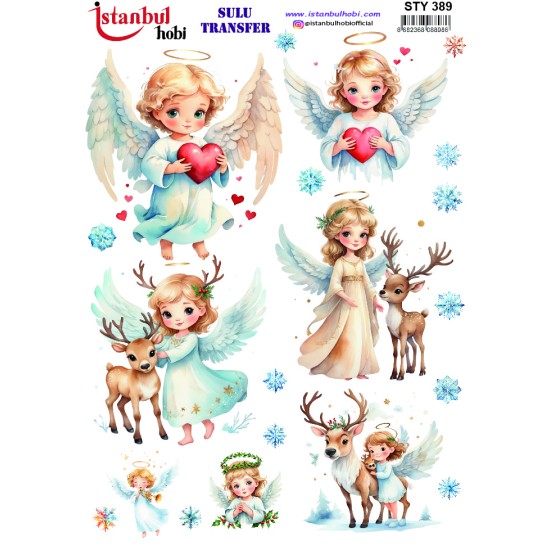 STY389 Yılbaşı Sulu Transfer Kağıdı (25x35)