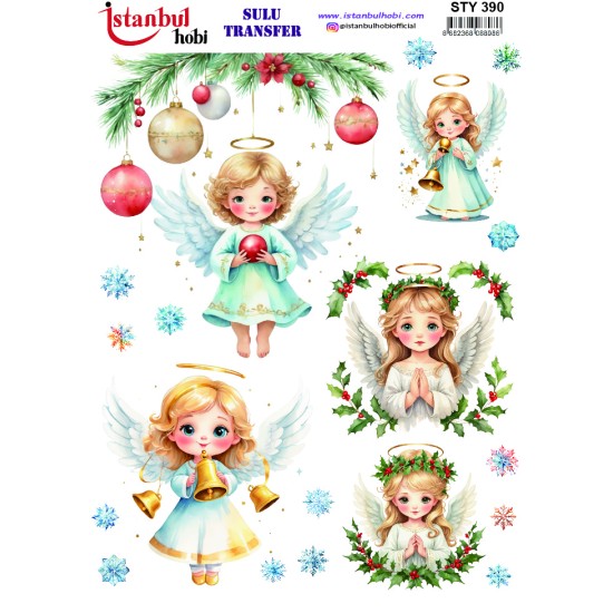 STY390 Yılbaşı Sulu Transfer Kağıdı (25x35)