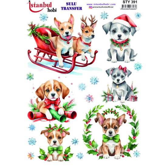 STY391 Yılbaşı Sulu Transfer Kağıdı (25x35)