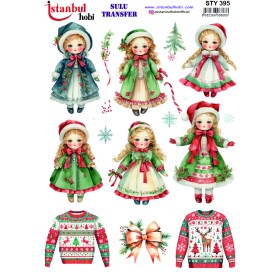 STY395 Yılbaşı Sulu Transfer Kağıdı (25x35)