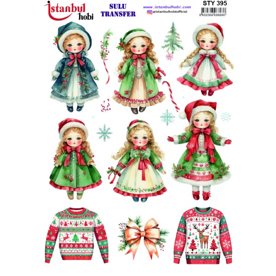 STY395 Yılbaşı Sulu Transfer Kağıdı (25x35)