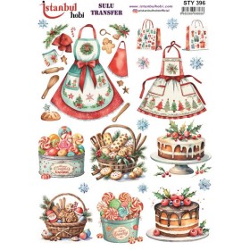 STY396 Yılbaşı Sulu Transfer Kağıdı (25x35)