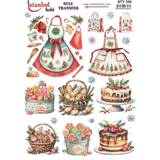 STY396 Yılbaşı Sulu Transfer Kağıdı (25x35)