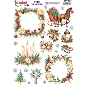STY397 Yılbaşı Sulu Transfer Kağıdı (25x35)
