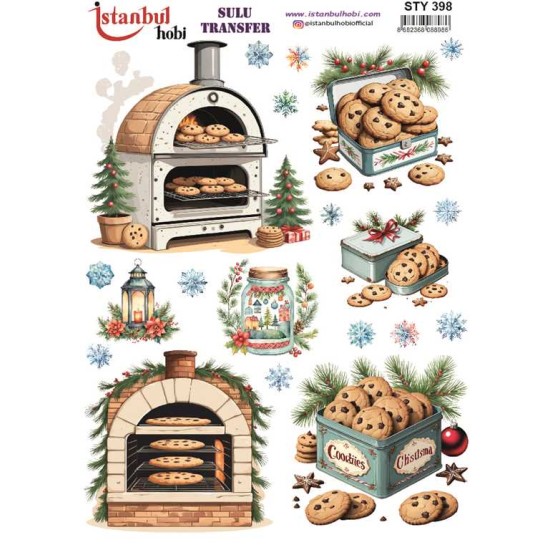 STY398 Yılbaşı Sulu Transfer Kağıdı (25x35)