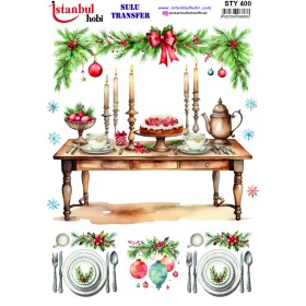 STY400 Yılbaşı Sulu Transfer Kağıdı (25x35)