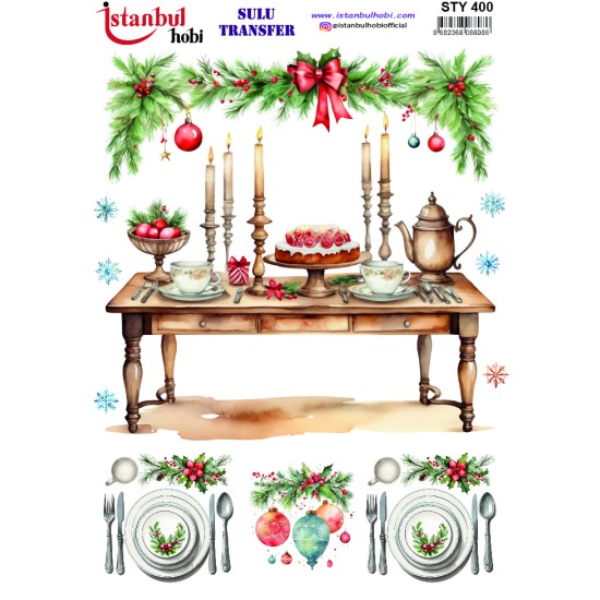 STY400 Yılbaşı Sulu Transfer Kağıdı (25x35)