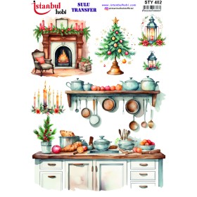 STY402 Yılbaşı Sulu Transfer Kağıdı (25x35)