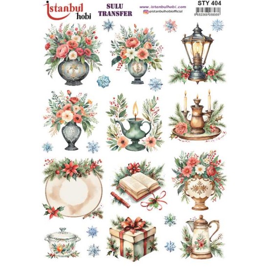 STY404 Yılbaşı Sulu Transfer Kağıdı (25x35)