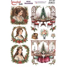 STY407 Yılbaşı Sulu Transfer Kağıdı (25x35)