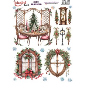 STY408 Yılbaşı Sulu Transfer Kağıdı (25x35)