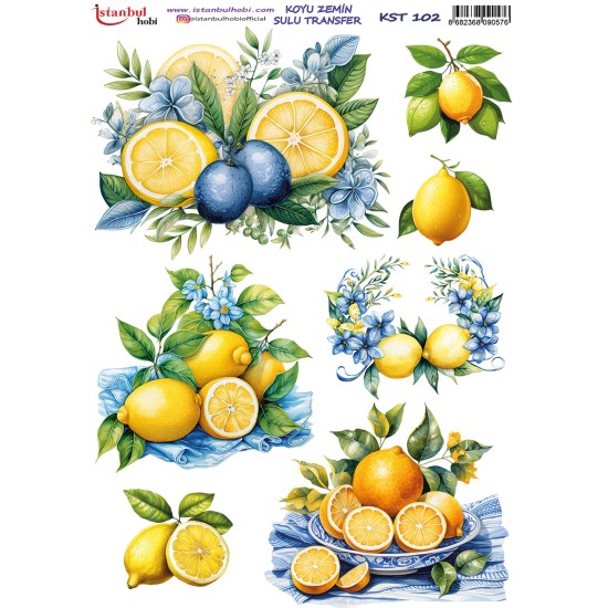 KST102 Koyu Zemin Sulu Transfer Kağıdı (25x35)