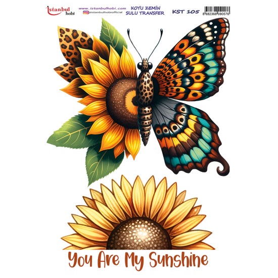 KST105 Koyu Zemin Sulu Transfer Kağıdı (25x35)