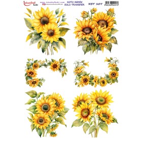 KST107 Koyu Zemin Sulu Transfer Kağıdı (25x35)