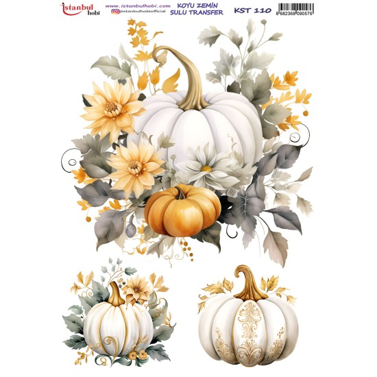 KST110 Koyu Zemin Sulu Transfer Kağıdı (25x35)