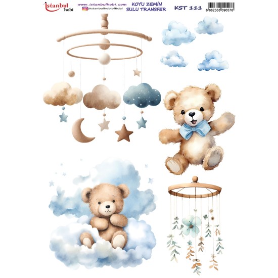 KST111 Koyu Zemin Sulu Transfer Kağıdı (25x35)