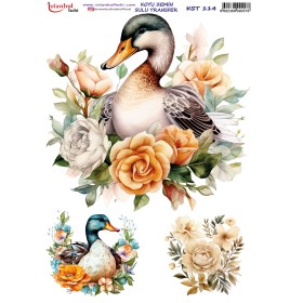 KST114 Koyu Zemin Sulu Transfer Kağıdı (25x35)