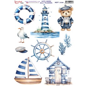 KST116 Koyu Zemin Sulu Transfer Kağıdı (25x35)