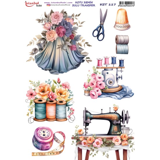 KST117 Koyu Zemin Sulu Transfer Kağıdı (25x35)