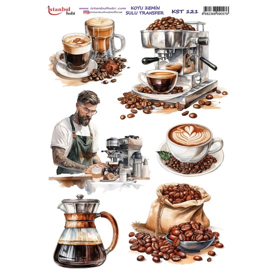 KST121 Koyu Zemin Sulu Transfer Kağıdı (25x35)