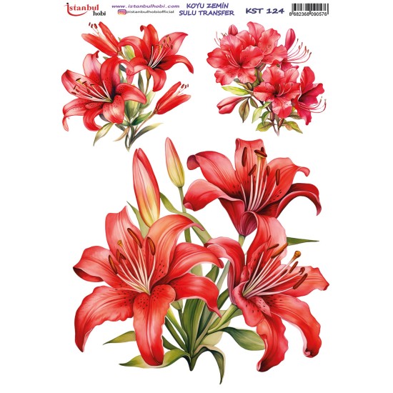 KST124 Koyu Zemin Sulu Transfer Kağıdı (25x35)