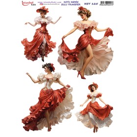 KST125 Koyu Zemin Sulu Transfer Kağıdı (25x35)