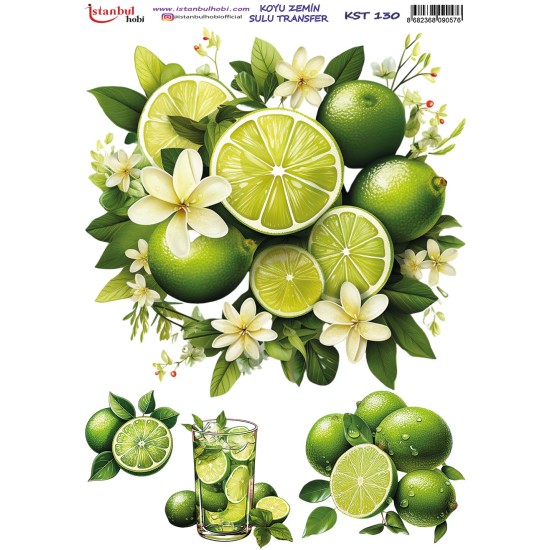 KST130 Koyu Zemin Sulu Transfer Kağıdı (25x35)