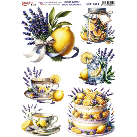 KST134 Koyu Zemin Sulu Transfer Kağıdı (25x35)