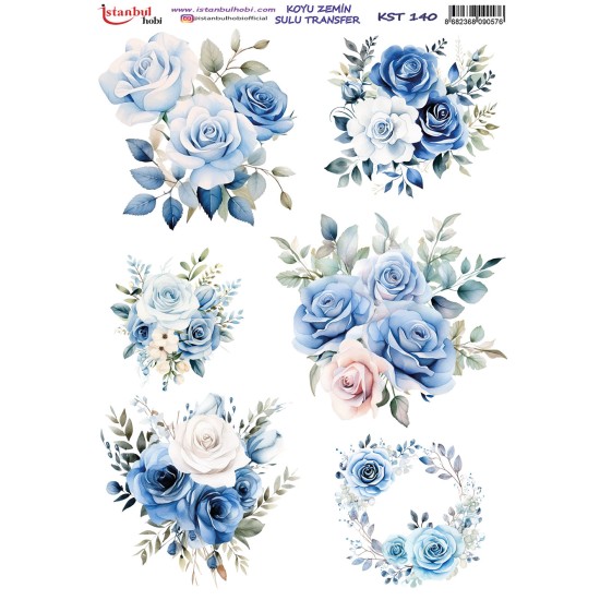 KST140 Koyu Zemin Sulu Transfer Kağıdı (25x35)