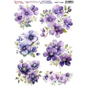 KST142 Koyu Zemin Sulu Transfer Kağıdı (25x35)