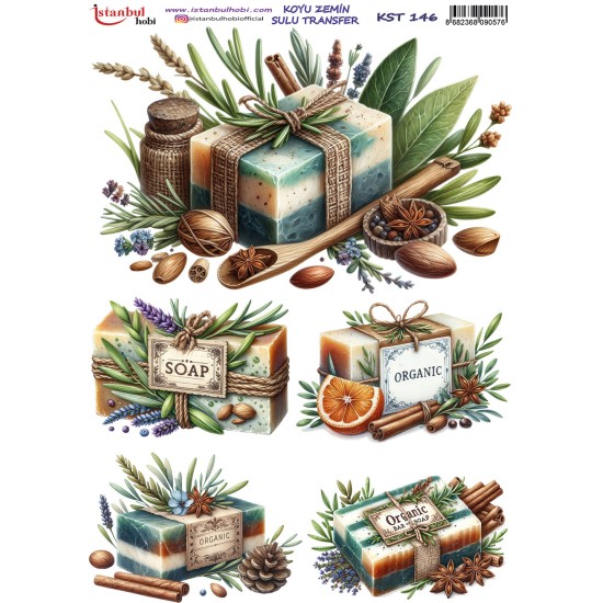 KST146 Koyu Zemin Sulu Transfer Kağıdı (25x35)