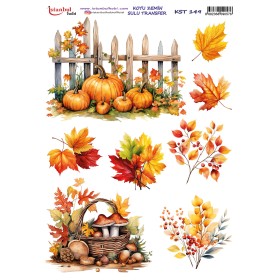 KST149 Koyu Zemin Sulu Transfer Kağıdı (25x35)