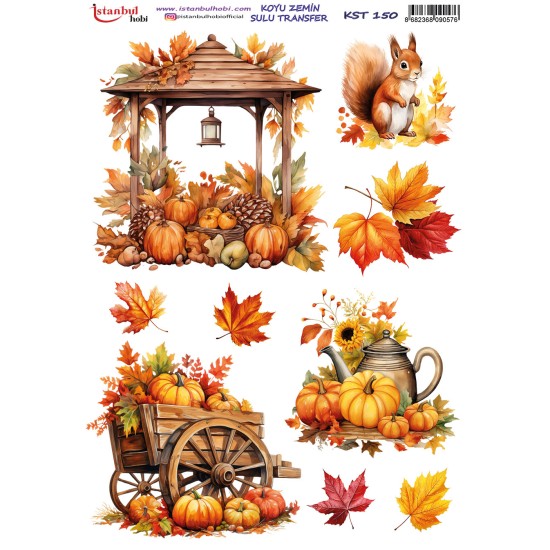 KST150 Koyu Zemin Sulu Transfer Kağıdı (25x35)