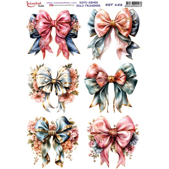 KST152 Koyu Zemin Sulu Transfer Kağıdı (25x35)