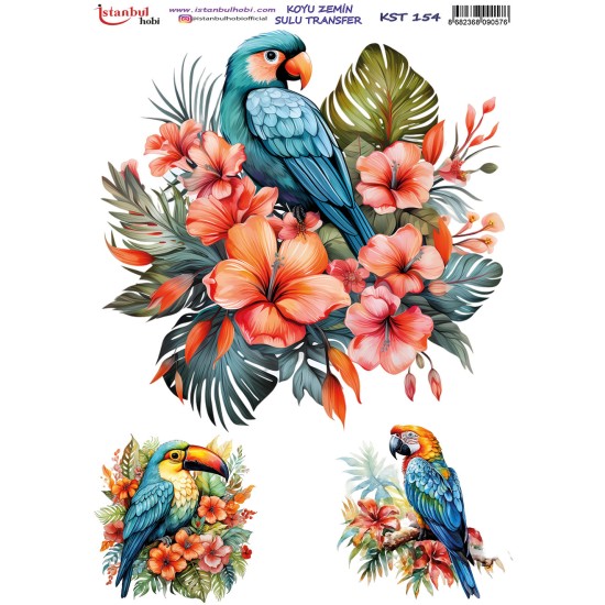 KST154 Koyu Zemin Sulu Transfer Kağıdı (25x35)