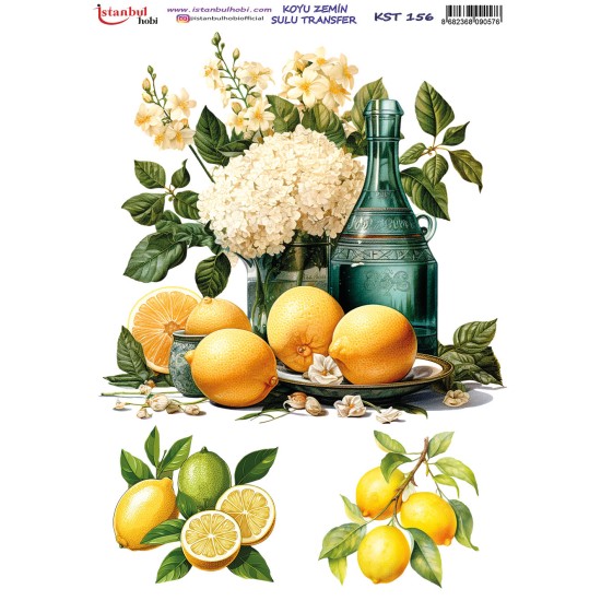 KST156 Koyu Zemin Sulu Transfer Kağıdı (25x35)