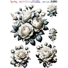 KST158 Koyu Zemin Sulu Transfer Kağıdı (25x35)