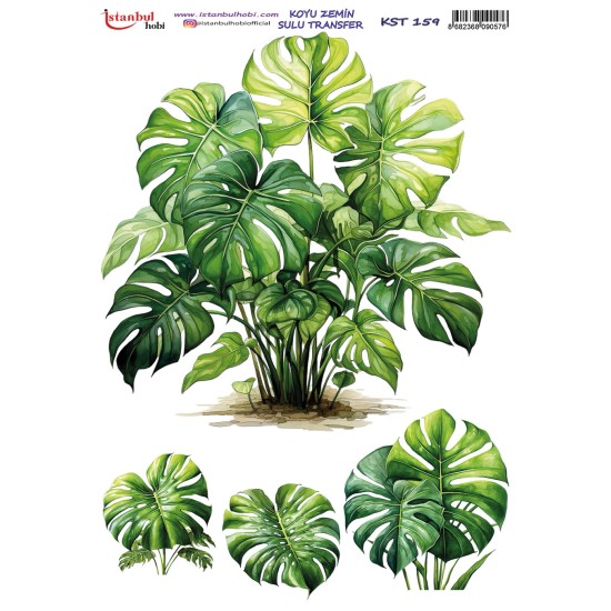 KST159 Koyu Zemin Sulu Transfer Kağıdı (25x35)