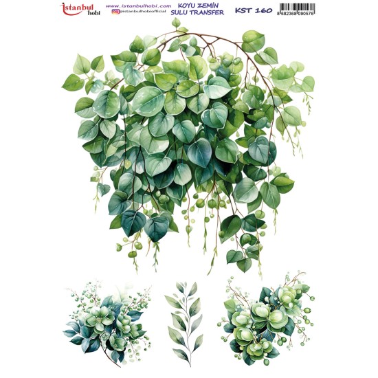 KST160 Koyu Zemin Sulu Transfer Kağıdı (25x35)