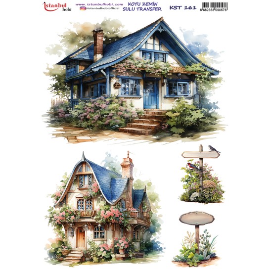 KST161 Koyu Zemin Sulu Transfer Kağıdı (25x35)