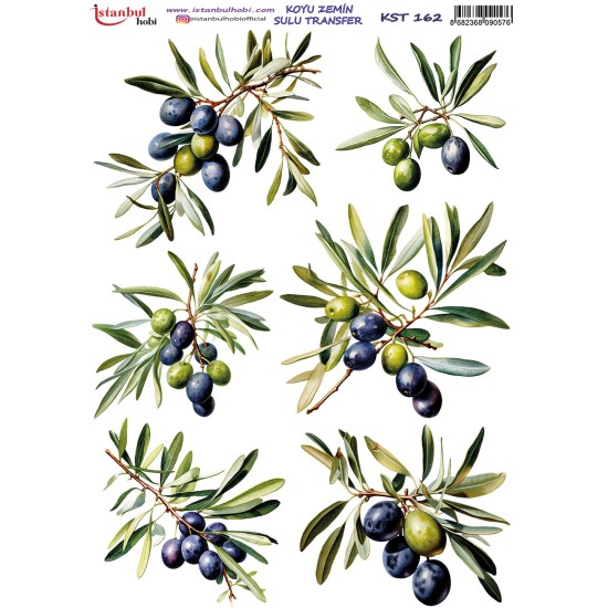 KST162 Koyu Zemin Sulu Transfer Kağıdı (25x35)